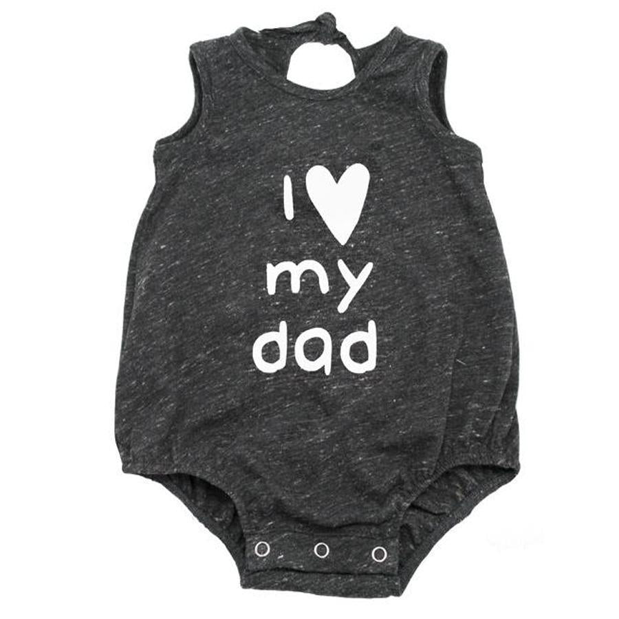"I Love My Dad" White Ink Tri-Blend Bubble - Oh Baby - joannas-cuties