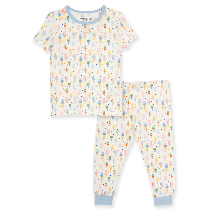 Ice Ice Cream Baby Modal Magnetic Toddler Pajama Set-Magnetic Me-Joanna's Cuties
