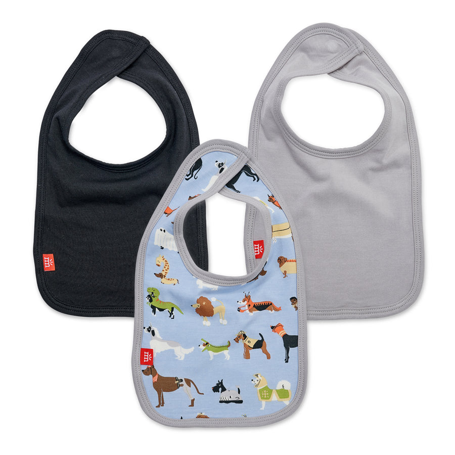 In-Dog-Nito II Modal Magnetic 3 Pack Bibs-Magnetic Me-Joanna's Cuties