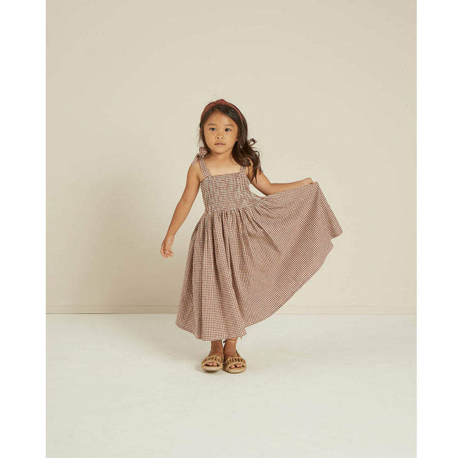 Ivy Dress - Redwood Gingham-DRESSES & SKIRTS-Rylee + Cru-Joannas Cuties