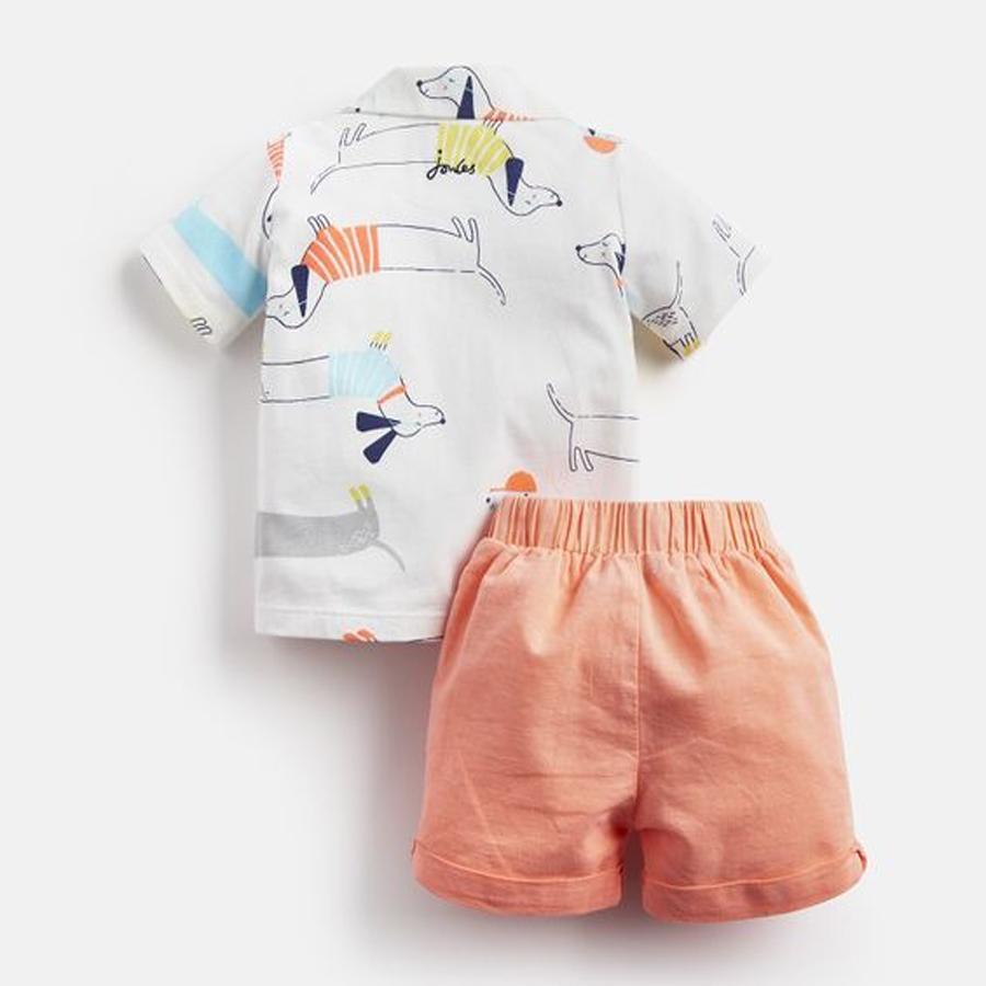 Jersey Polo Top And Short Set - Joules - joannas-cuties
