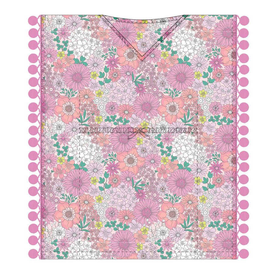 Kaftan - Mod Floral Pink-COVER-UPS-Shade Critters-Joannas Cuties