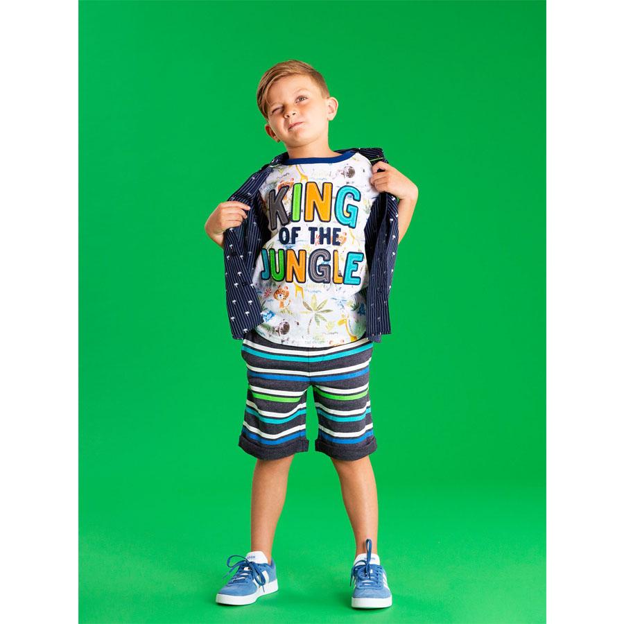 King of the Jungle with Applique Felt Letters Graphic Tee - Andy & Evan - joannas-cuties