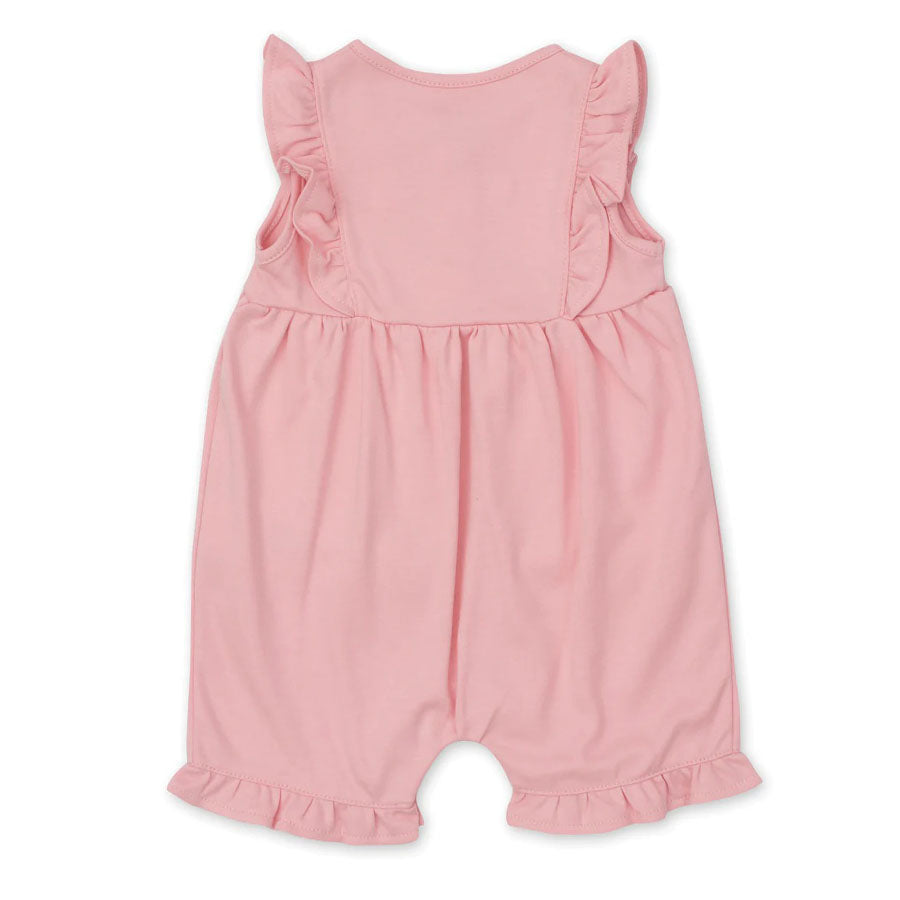 Kissy Love Butterfly Bliss Pink Short Playsuit-OVERALLS & ROMPERS-Kissy Kissy-Joannas Cuties