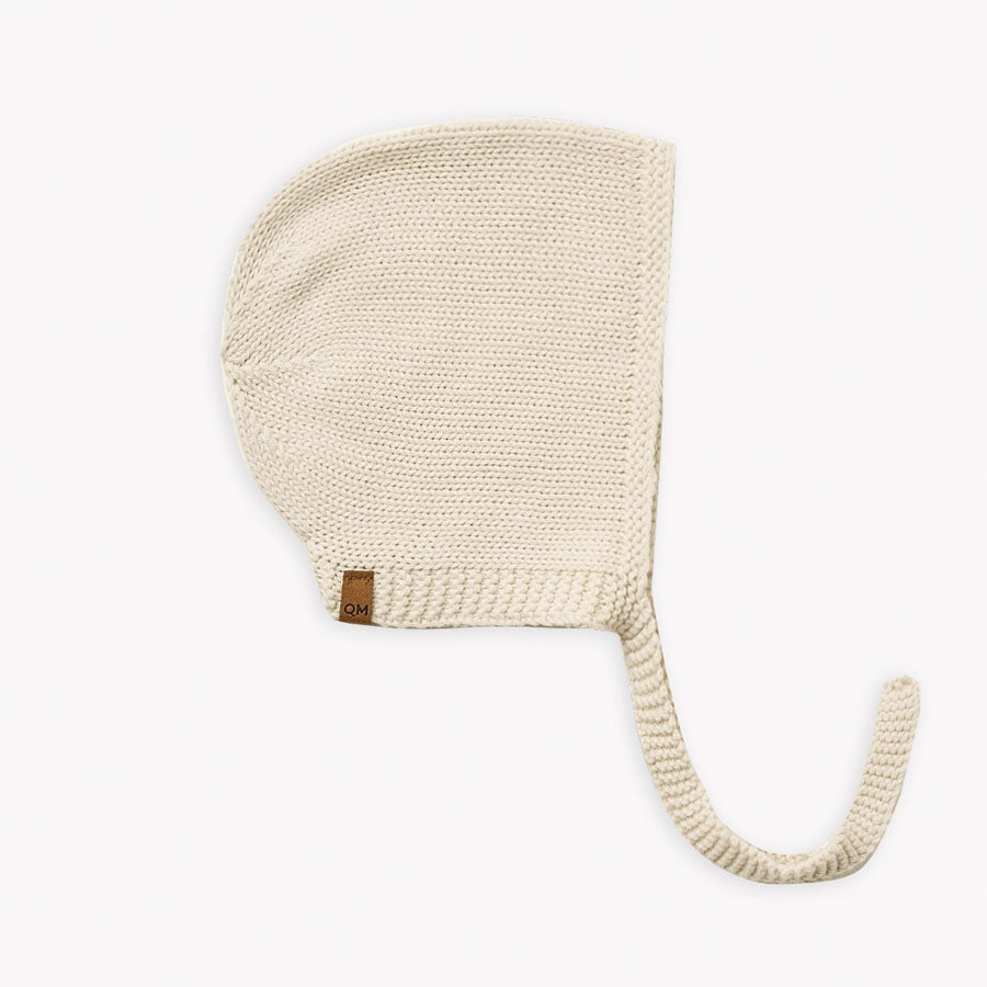 Knit Bonnet - Natural-HATS & SCARVES-Quincy Mae-Joanna's-Cuties