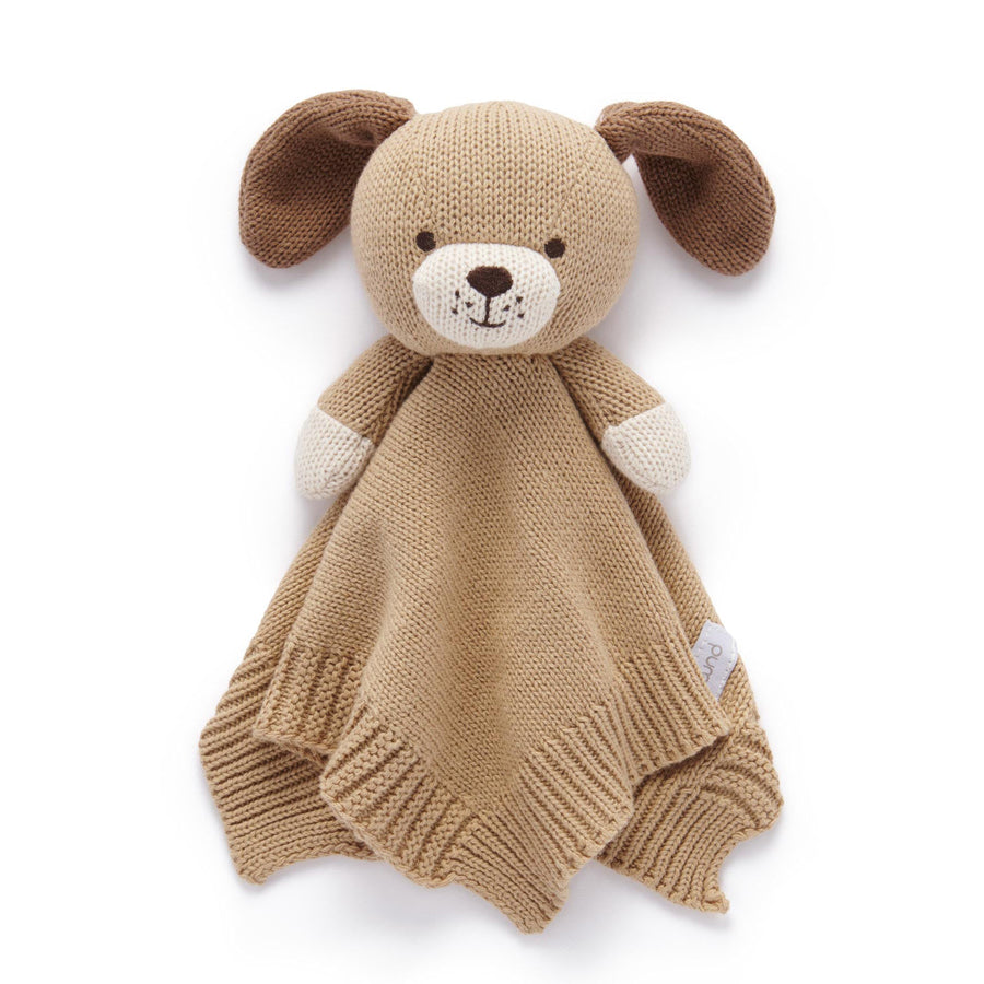 Knitted Dog Comforter-SECURITY BLANKETS-Purebaby-Joannas Cuties