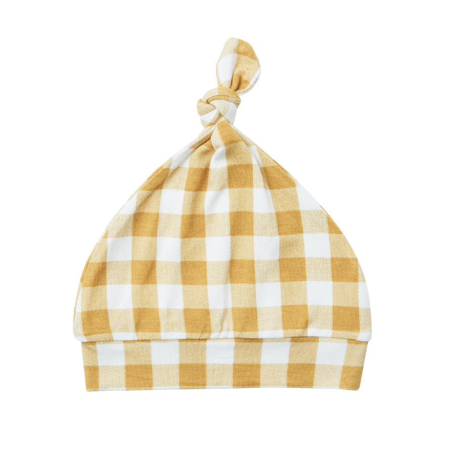 Knotted Hat - Gingham Honey-Angel Dear-Joanna's Cuties