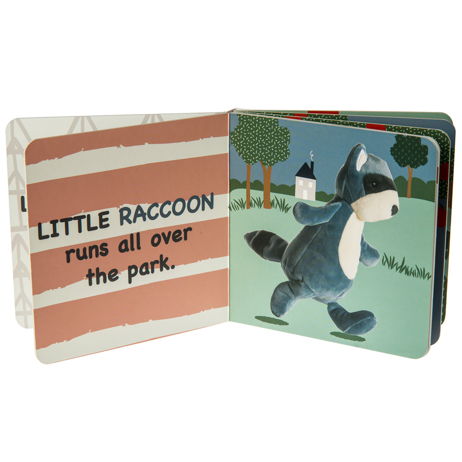Leika Little Raccoon Board Book-Mary Meyer-Joanna's Cuties
