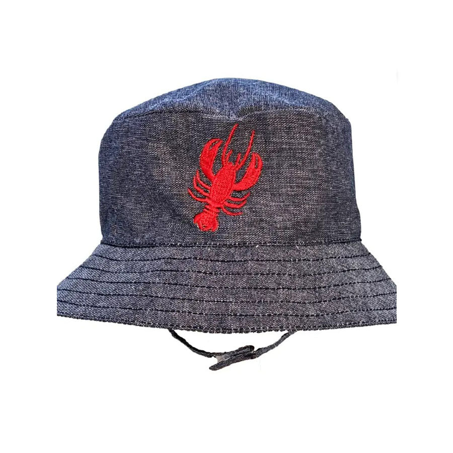 Lobster Chambray Bucket Hat-SUN HATS-Huggalugs-Joannas Cuties