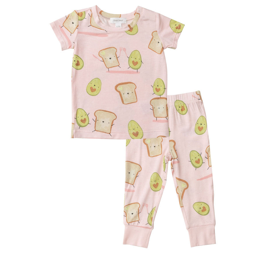Loungewear Set - Avocado + Toast Pink-SLEEPWEAR-Angel Dear-Joannas Cuties