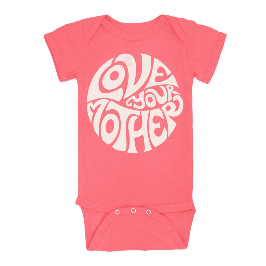 Love Your Mother One-Piece - Coral-BODYSUITS-Feather 4 Arrow-Joanna's-Cuties