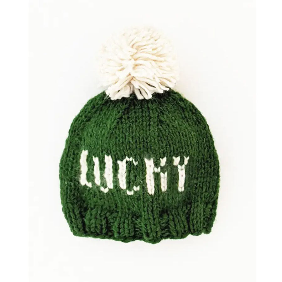 Lucky St. Patrick's Day Hand Knit Beanie Hat-HATS & SCARVES-Huggalugs-Joannas Cuties