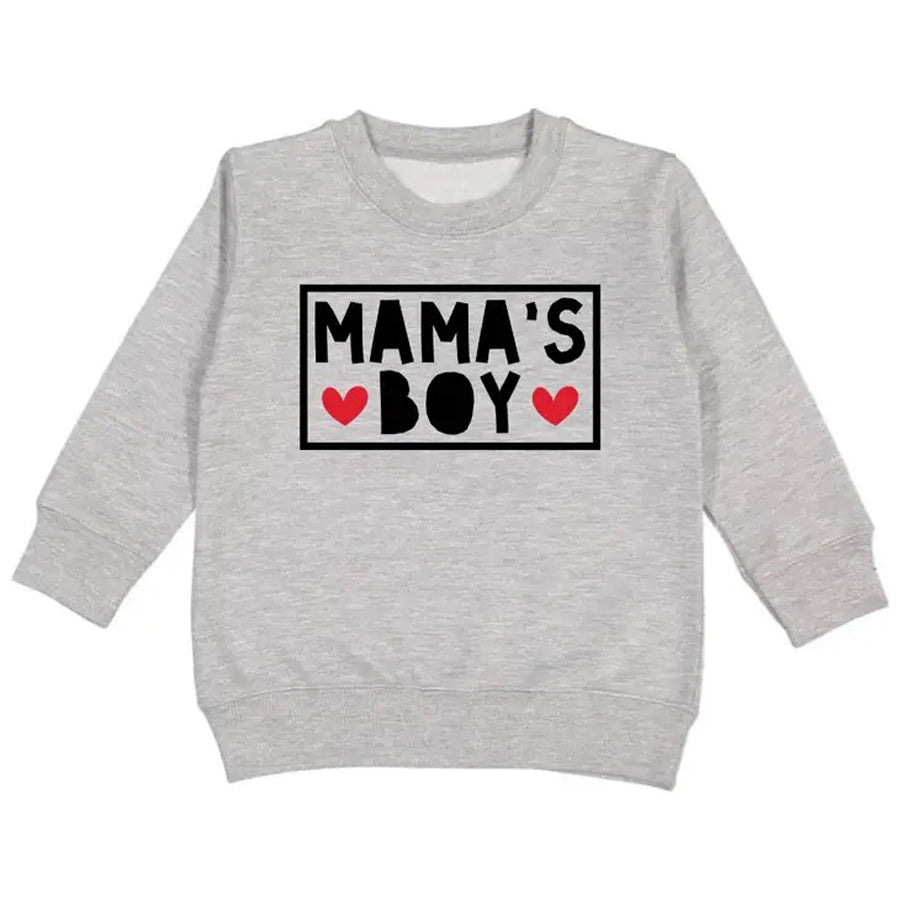 Mama's Boy Sweatshirt - Kid's Valentine's Day Sweatshirt-TOPS-Sweet Wink-Joannas Cuties