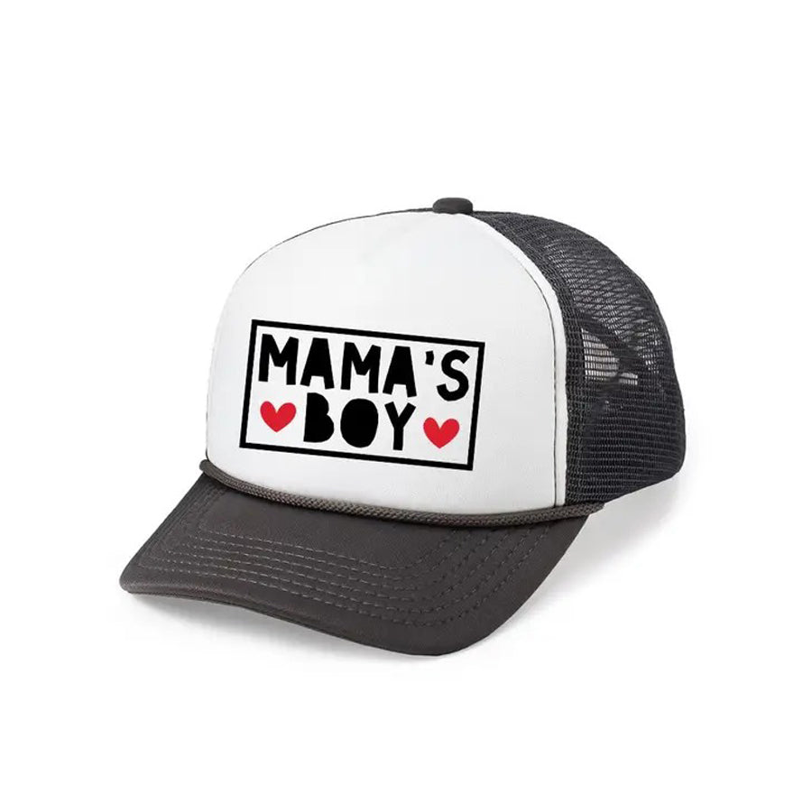 Mama's Boy Trucker Hat - Kids Valentine's Day Hat-SUN HATS-Sweet Wink-Joannas Cuties