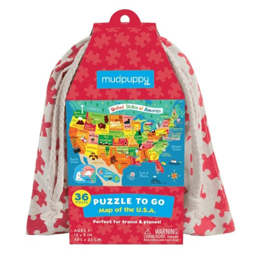 Map Of U.S.A. Puzzle To Go-Mudpuppy-Joanna's Cuties