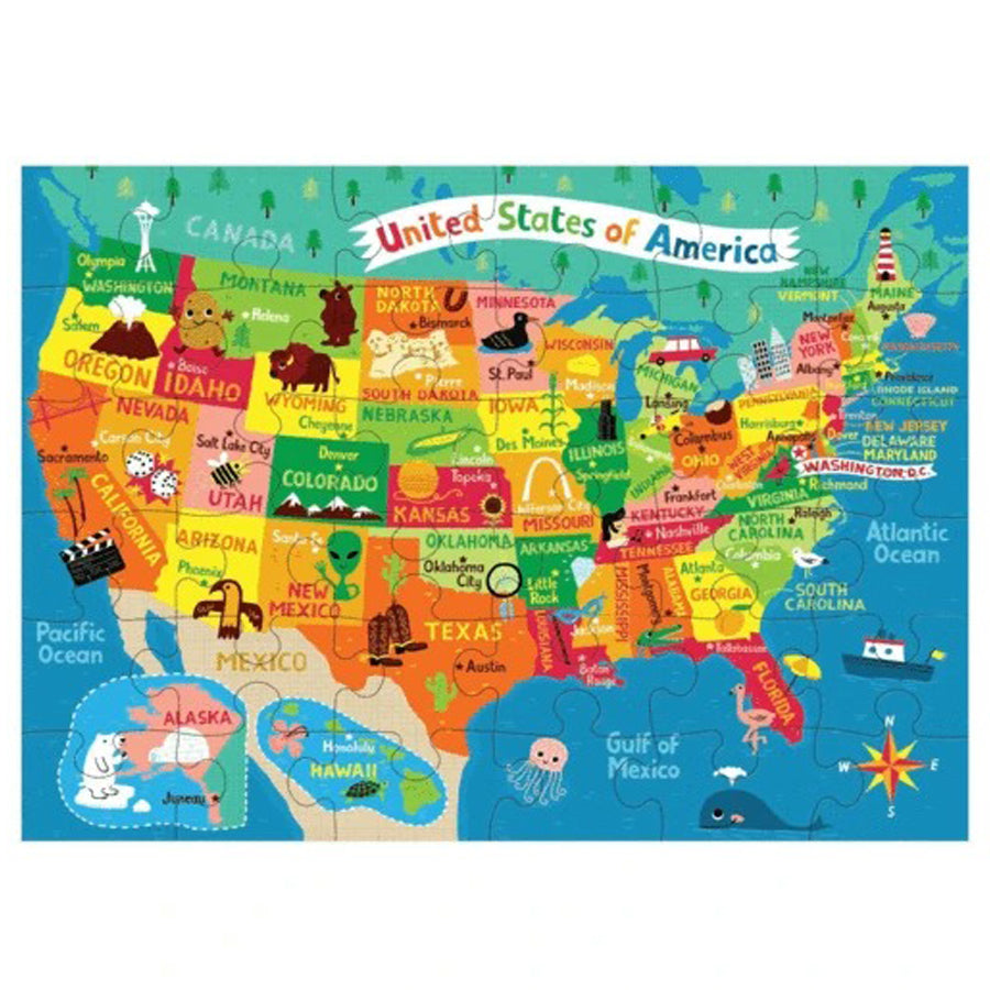 Map Of U.S.A. Puzzle To Go-Mudpuppy-Joanna's Cuties