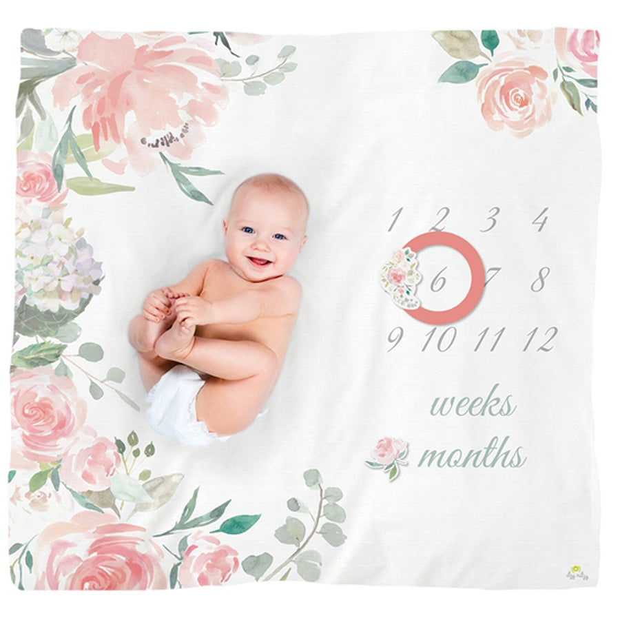 Cutie Captures™ Milestone Blanket - Floral-Itzy Ritzy-Joanna's Cuties