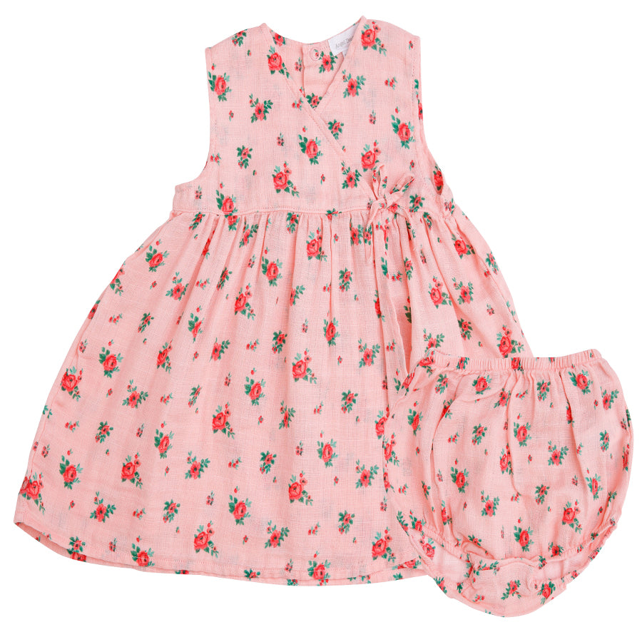 Mini Rose Kimono Dress And Diaper Cover-Angel Dear-Joanna's Cuties