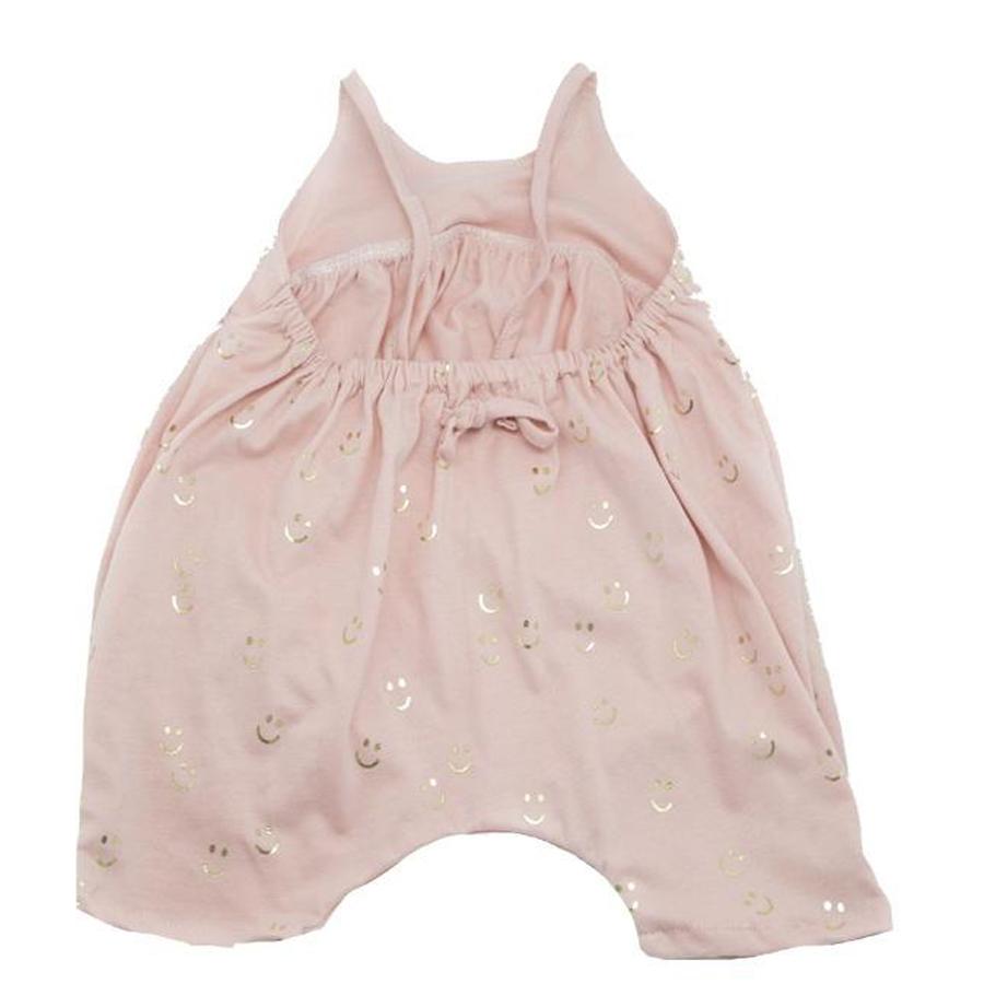 Modern Marissa Romper All Over Smiles w/ Gold Foil - Oh Baby - joannas-cuties