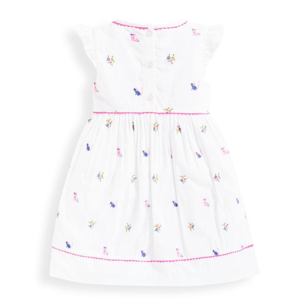 Mouse Embroidered Dress - JoJo Maman Bebe - joannas-cuties
