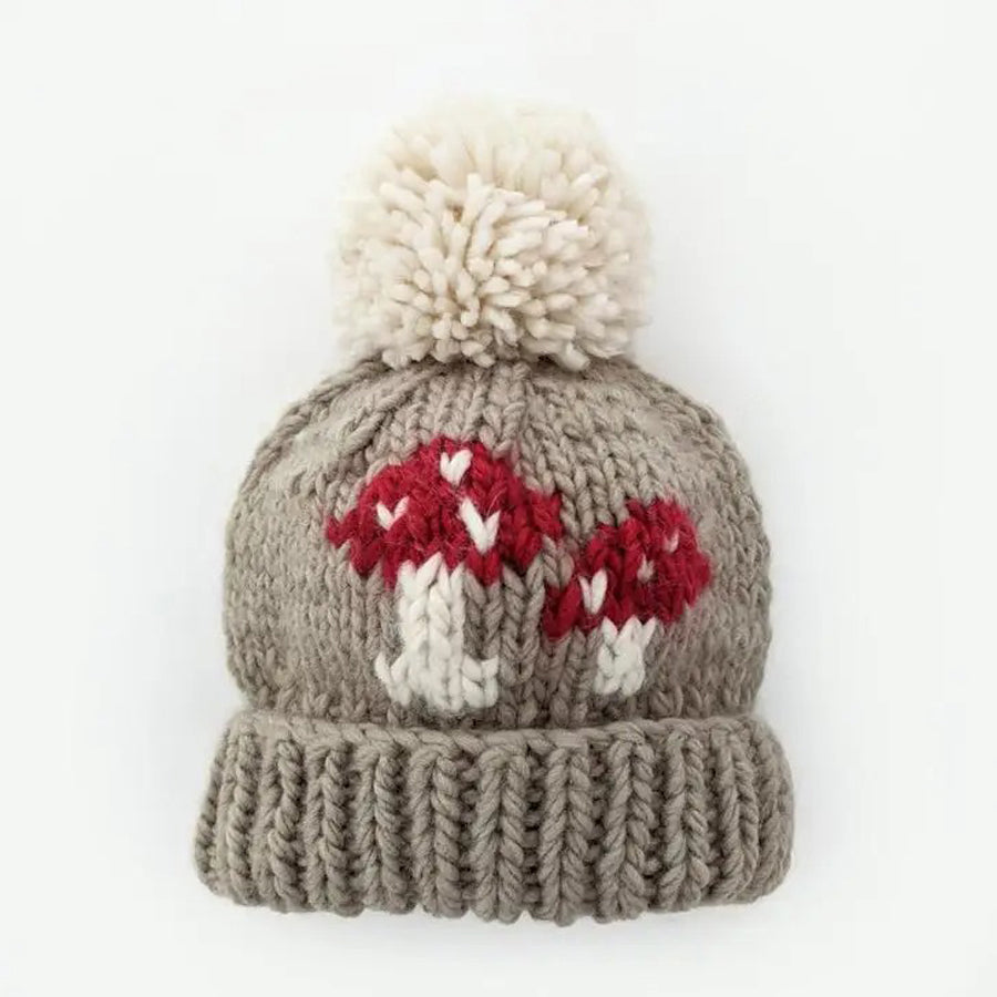 Mushroom Hand Knit Beanie Hat-HATS & SCARVES-Huggalugs-Joannas Cuties