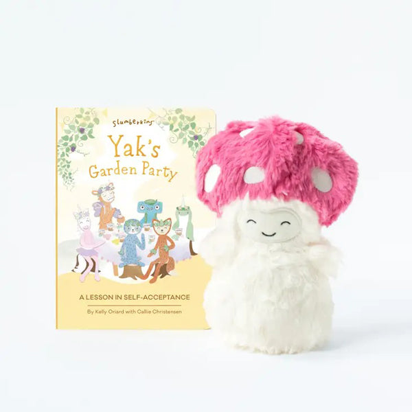Mushroom Mini & Yak's Garden Party Lesson Book-SOFT TOYS-Slumberkins-Joannas Cuties