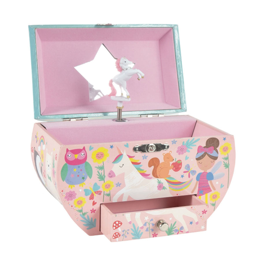 Musical Jewellery Box Oval Shape - Rainbow Fairy-Floss & Rock-Joanna's Cuties