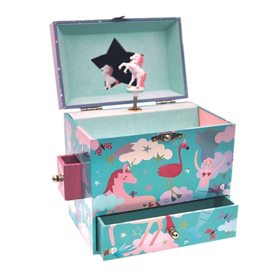 Musical Jewellery Box with 3 Drawers - Fantasy-Floss & Rock-Joanna's Cuties