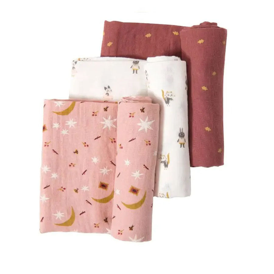 Muslin Swaddles After The Rain - Assorted Box-SWADDLES & BLANKETS-Moulin Roty-Joannas Cuties