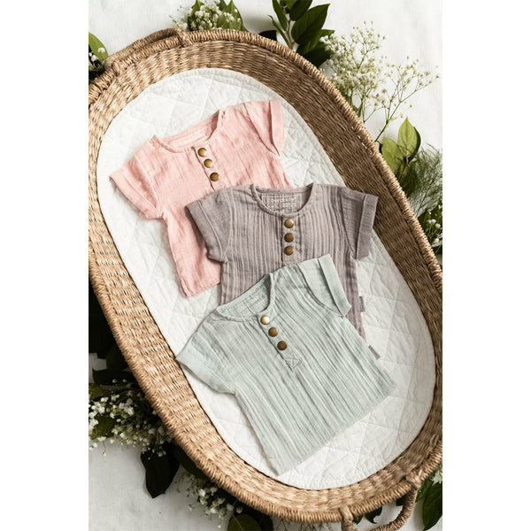Muslin Tee & Harem Pant Set in Green Tea