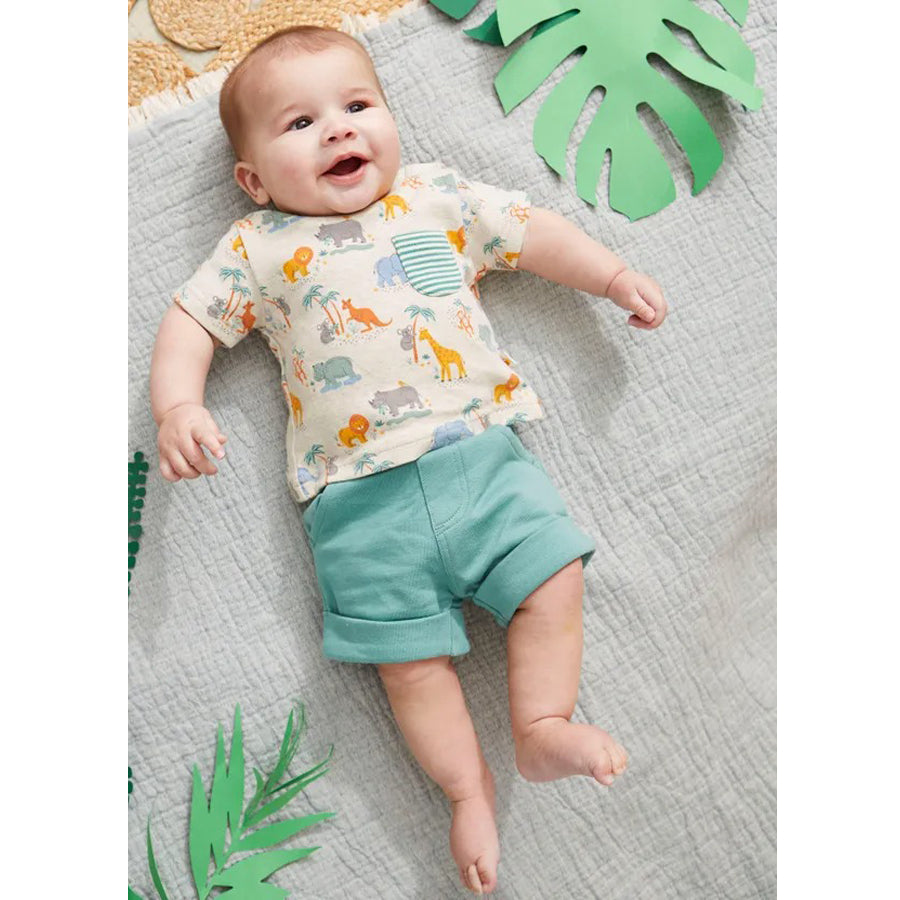Natural Safari Print Baby T-Shirt & Shorts Sets-OUTFITS-JoJo Maman Bebe-Joannas Cuties