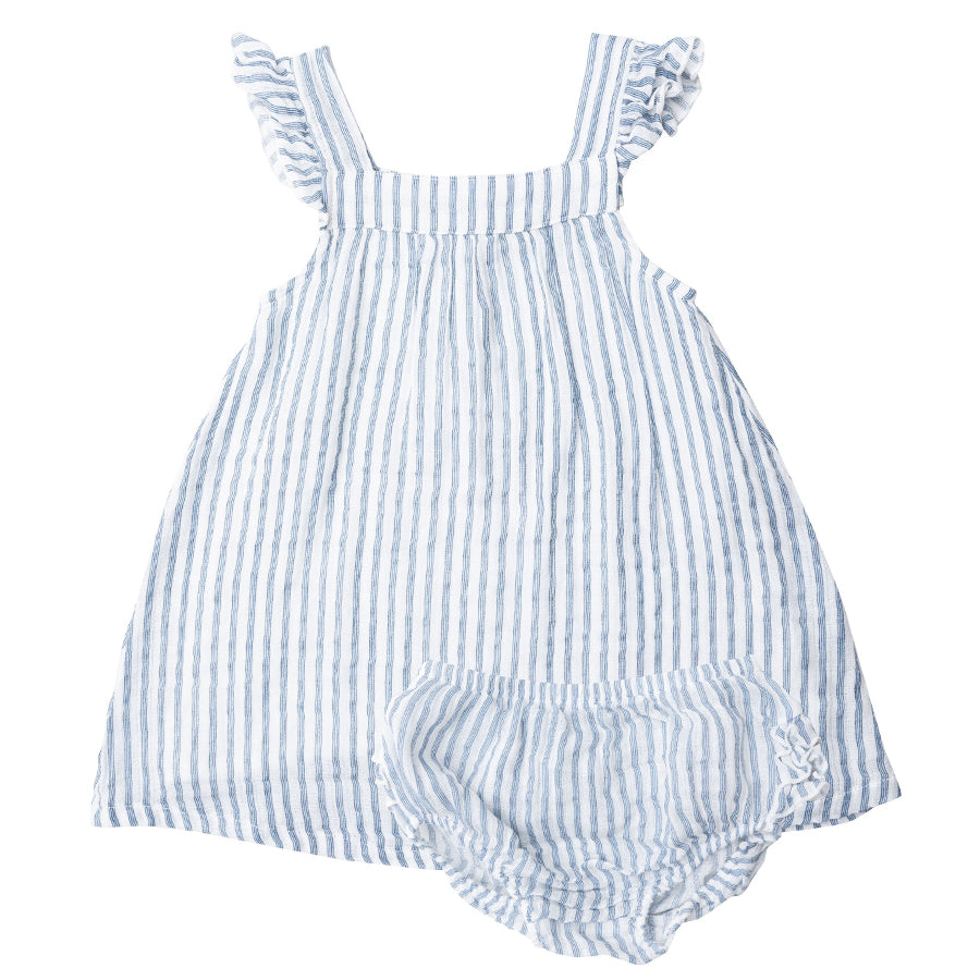 Nautical Ticking Stripe Sundress-DRESSES & SKIRTS-Angel Dear-Joannas Cuties
