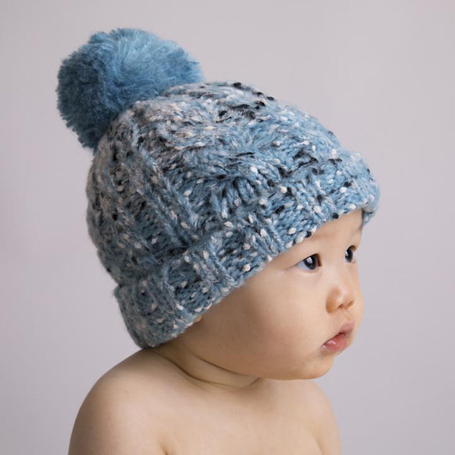Ocean Tweed Beanie Hat-Huggalugs-Joanna's Cuties