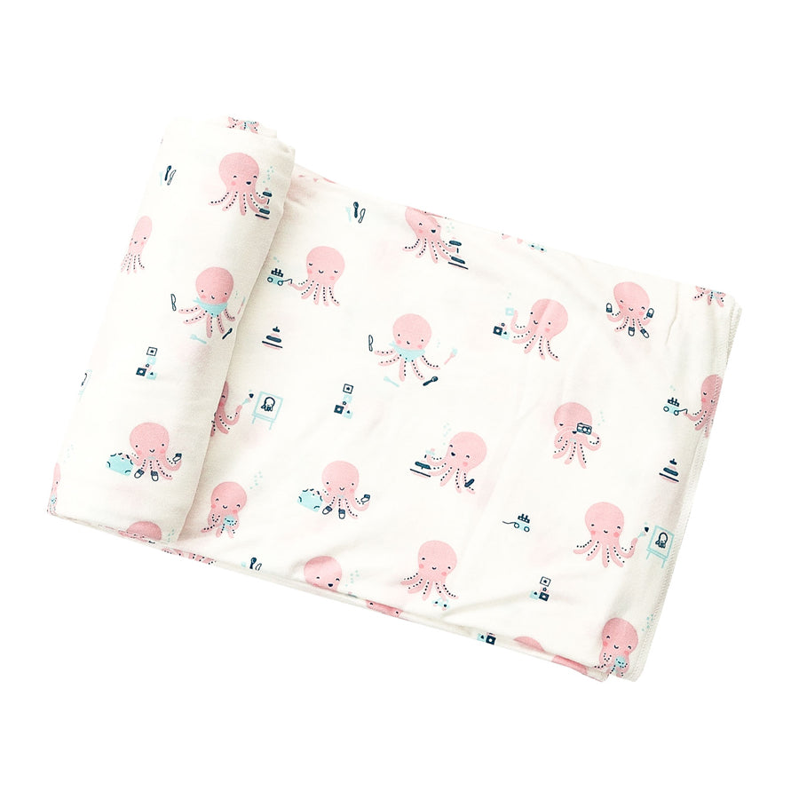 Octopus Playtime Swaddle Blanket 45"x 45"-Angel Dear-Joanna's Cuties