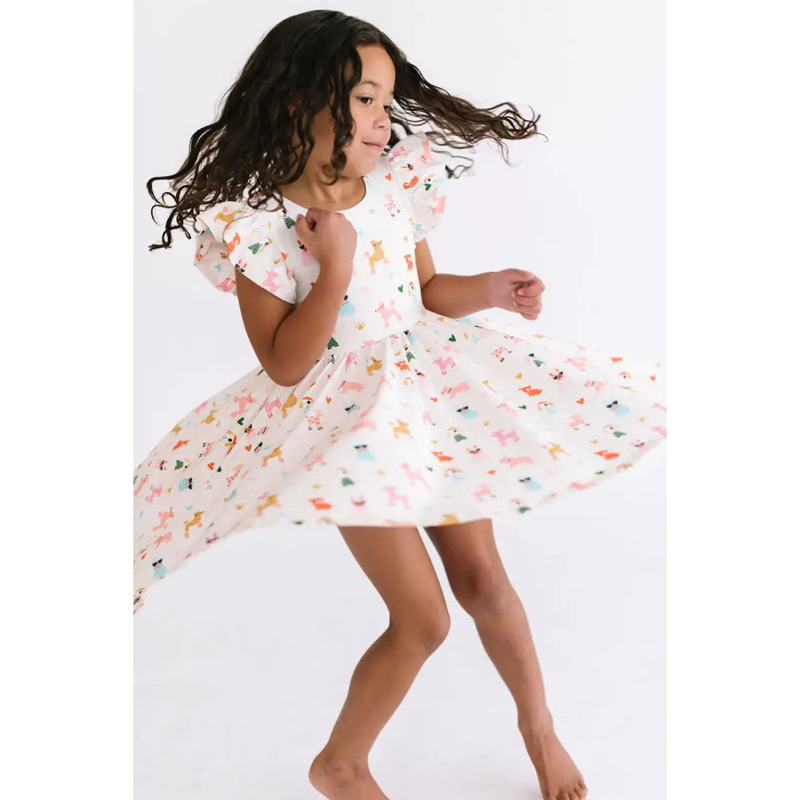 Olivia Dress in Puppy Love-DRESSES & SKIRTS-Ollie Jay-Joannas Cuties