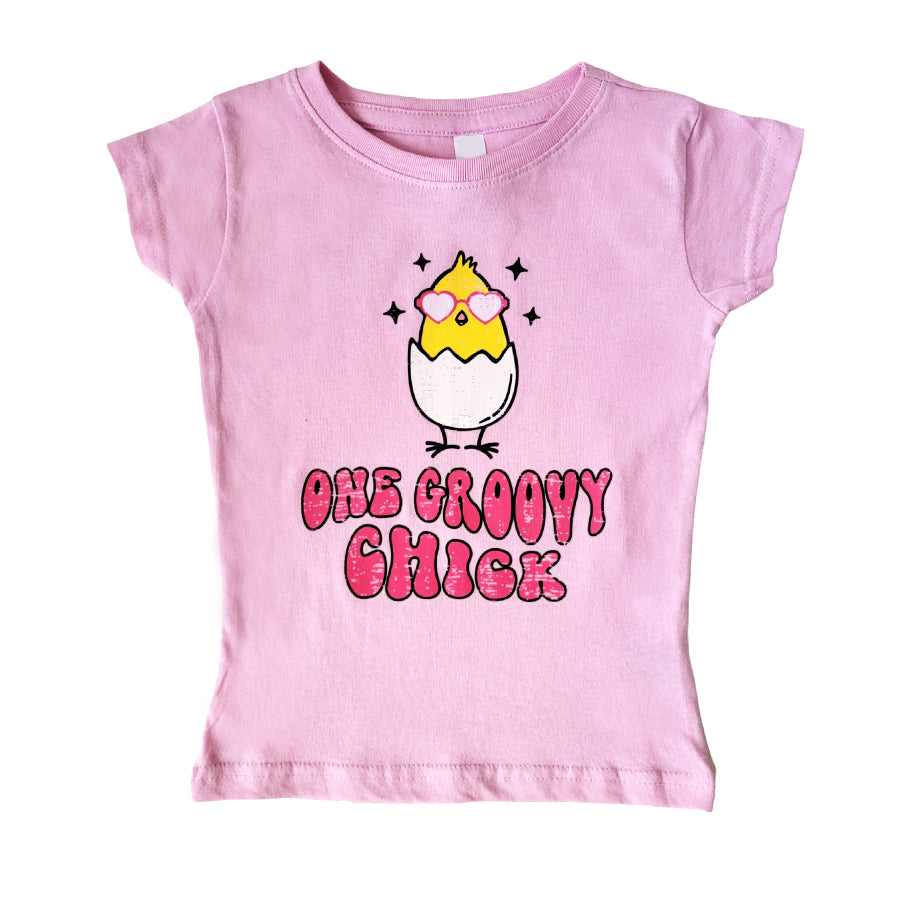 One Groovy Chick - Tee-TOPS-Joanna's Cuties-Joannas Cuties