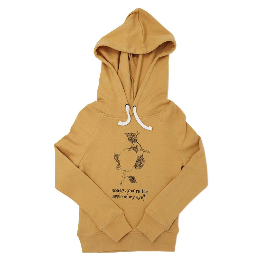 Organic Kids' Graphic Hooded Sweatshirt in Honey Apple - L'ovedbaby - joannas-cuties
