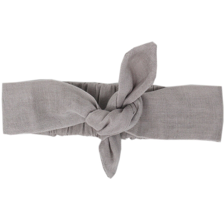 Organic Muslin Tie Headband in Cloud-L'ovedbaby-Joanna's Cuties