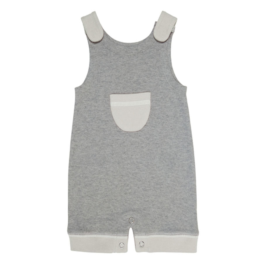 Organic Sleeveless Romper in Stone Heather-OVERALLS & ROMPERS-L'ovedbaby-Joannas Cuties