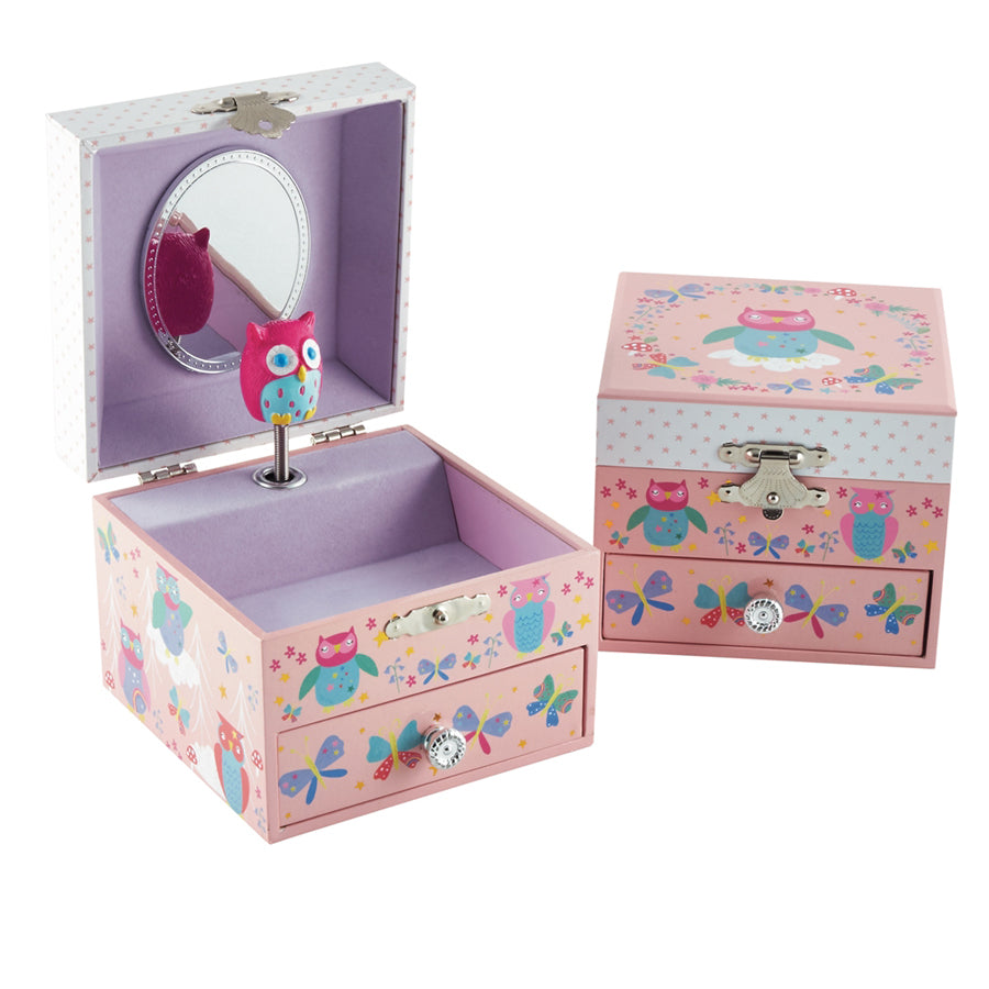 Owl & Butterfly Jewelry Box - Music: Beautiful Dreamer-Floss & Rock-Joanna's Cuties