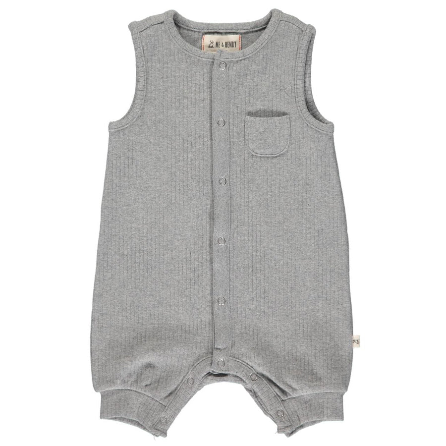 Pablo Ribbed Playsuit - Grey-Me + Henry-Joanna's Cuties