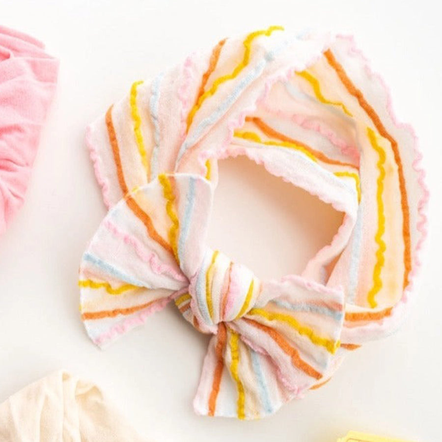 Patterned Knot - Citrus Stripe-HEADBANDS-Baby Bling-Joannas Cuties