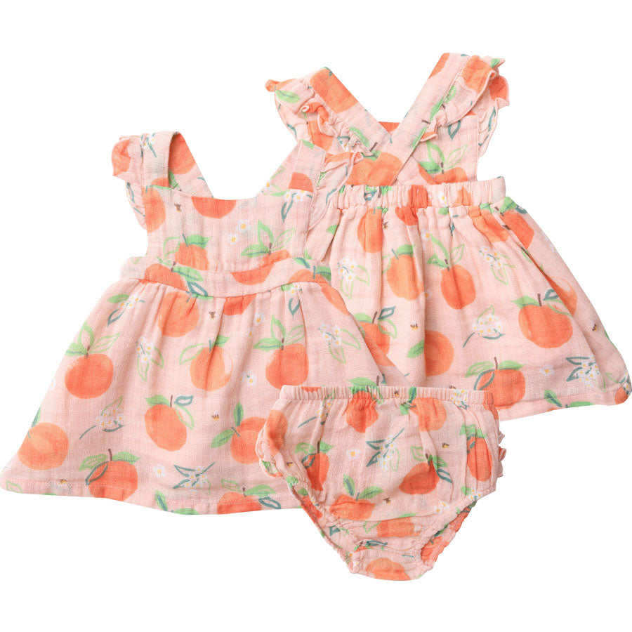 Peaches Pinafore Top And Bloomers-TOPS-Angel Dear-Joannas Cuties