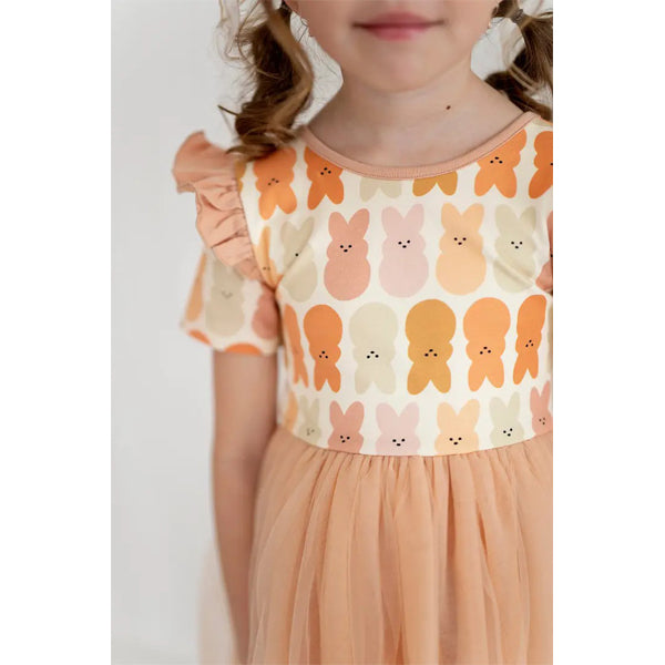 Peep Bunnies Tulle Dress-DRESSES & SKIRTS-Made By Molly-Joannas Cuties