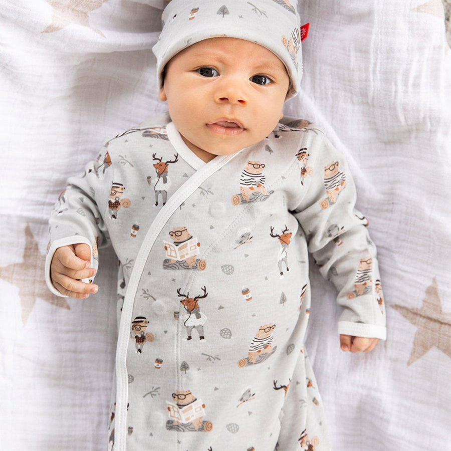 Perfect Sunday Organic Cotton Magnetic Gown & Hat Set-Magnetic Me-Joanna's Cuties