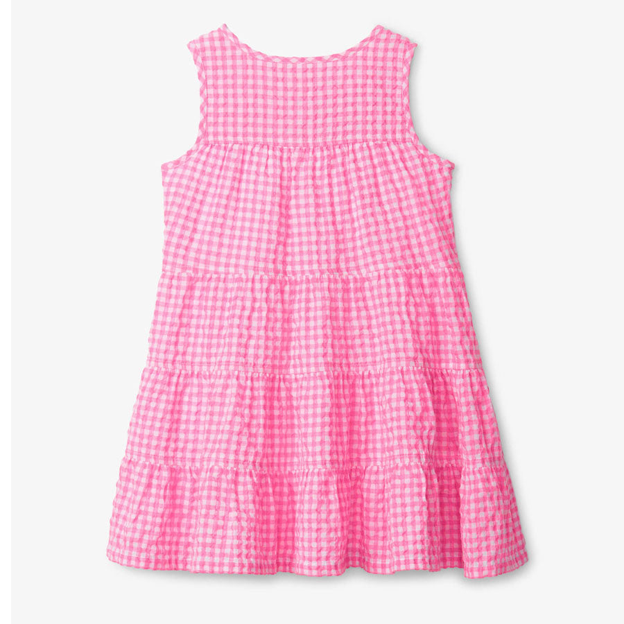 Pink Gingham Tiered Dress Pink Gingham Tiered Dress