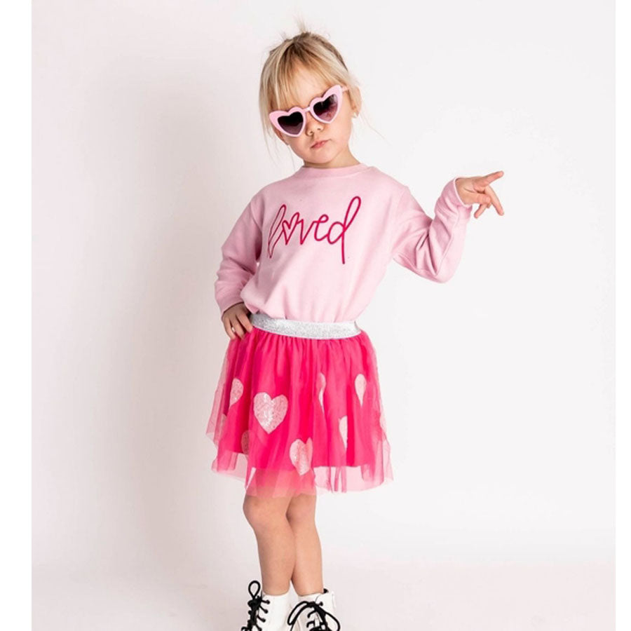 Pink Hearts Tutu- Dress Up Skirt-DRESSES & SKIRTS-Sweet Wink-Joannas Cuties