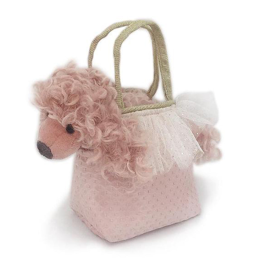 Pink Poodle Plush Toy In Purse 'Paris'-Mon Ami-Joanna's Cuties