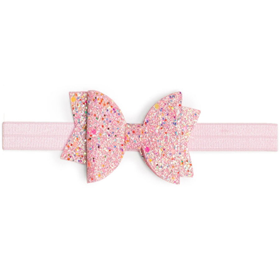 Pink Sprinkle Bow Baby Headband-HEADBANDS-Sweet Wink-Joannas Cuties