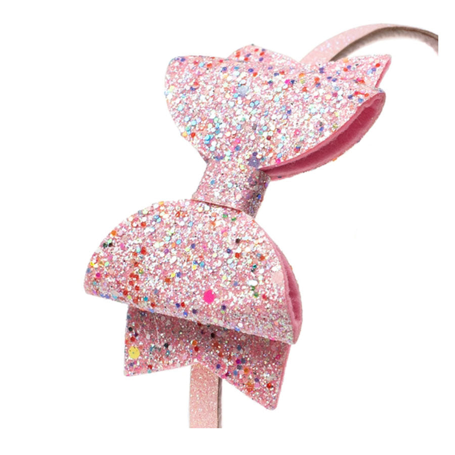 Pink Sprinkle Valentine's Day Bow Headband-HEADBANDS-Sweet Wink-Joannas Cuties